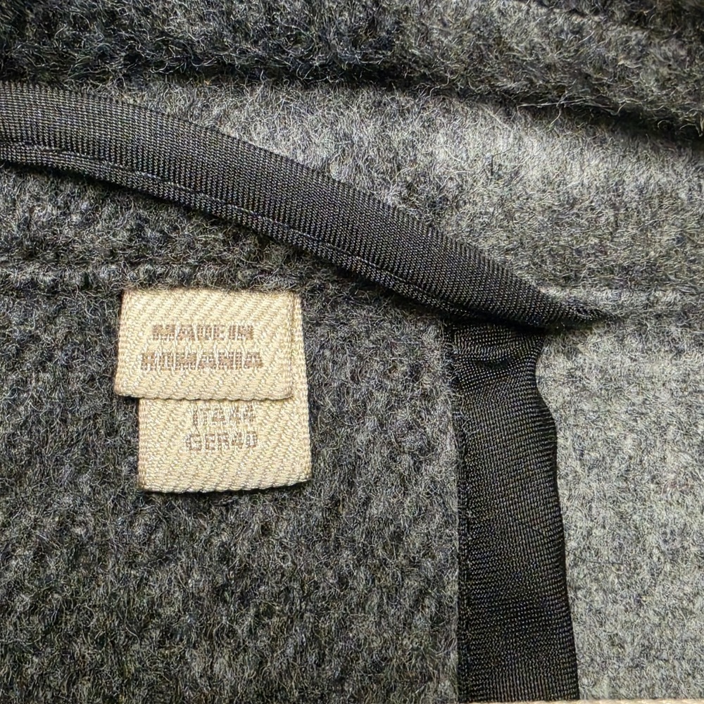 Burberry‎ Brit Gray Plaid Wool Duffle Coat Blue Fox Fur Hood Womens US 10 IT 44 - Picture 15 of 16